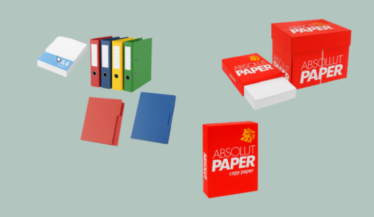 Hârtie A4, dosare, bibliorafturi
