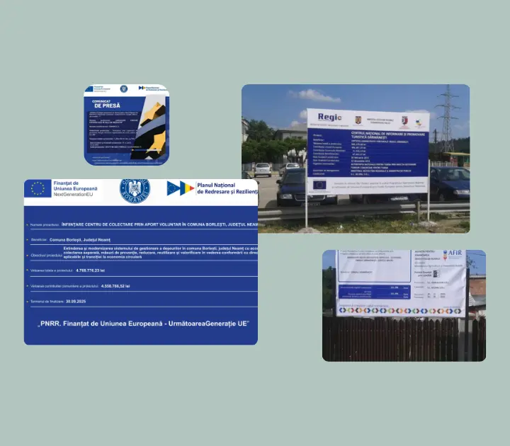 Panou PNRR de mari dimensiuni