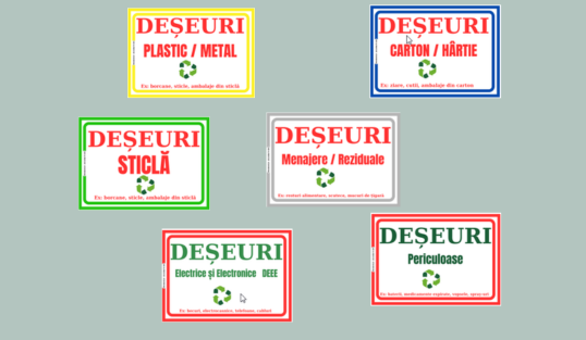 Panouri pentru colectarea selectivă a deșeurilor
