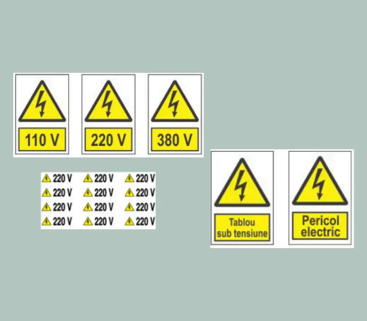 Indicatoare de avertizare - Pericol electric